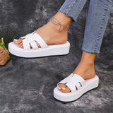 Breakj Thick Bottom Slippers 2025 Summer New Round Head Pine Pastry Bottom Casual Cold Slippers