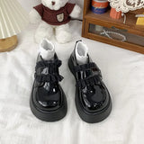 Lolita shoes new sweet bow loafer shoes thick heel platform shoes Japanese soft girl JK uniform shoes college girls women's