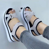 Breakj New Summer Women's Thick-Soled Sandals Large-Size Fish Mouth With A Word Of Wearing Beach