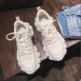 Fashion Women's Platform Sneakers Women Shoes Korean Casual Chunky Sport Shoes White Vulcanized Tennis Female Basket