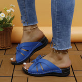 Breakj Size Slope With Slippers Spring And Summer New Bow Fish Mouth Slipper Beach Slipper