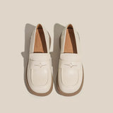 Breakj New Thick Heel British Style Retro Shallow Single Shoes Platform Lazy Loafers Women Korean Version Of Small Leather Shoes