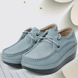 Leather Casual Women Shoes Korean Version of The Four Seasons Shoes Sneakers Women Platform Shoes Lace Up Shoes