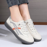 Breakj Leather Small White Shoes Women 2024 Spring New Cowhers Pedal Casual Beef Bottom Flat Soft Sole