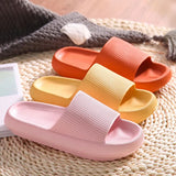 Thick Platform Slippers Soft EVA Anti-slip Bathroom Home Slipper 2021 Summer Female Indoor Slippers Floor Flat