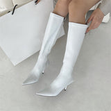 2022 New Green Pointed Toe High Boots Knee-High Boots Sexy High Heels Boots New Women Botas