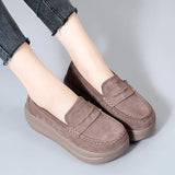 Breakj Autumn British Wind Women's Shoes Slope And Single Shoes Women's High Heel Soft Soles Thick-Soled Rocker Shoes