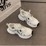 Breakj Old Dad Shoes Women's Shoes 2025 Autumn New Sports Shoes Four Seasons Mesh Breathable Casual Small White