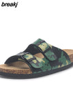 2023 New Summer Beach Cork Slippers Casual Double Buckle Non-slip Clogs Slides Women Slip on Flip Flop