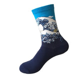 Cotton Socks Funny Oil Painting Fashion Happy Socks Night Winter Male Female Colorful Print Van Gogh Art Sock one