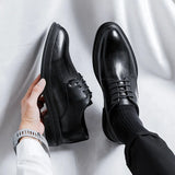 Breakj Size Men's Shoes Direct Sales English Style Business Casual Leather Shoes Summer High Sense Wedding Groom's Shoes