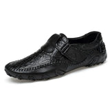 Men Casual Shoes Genuine Leather 2018 Mens Loafers Luxury Brand Fashion Breathable Driving Shoes Slip On Comfy