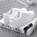 White Shoes Women's 2023 Spring And Autumn New Fashion Flat Shoes Students Breathable Women's Shoes Network Celebrity Single Shoes Casual White