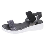 Bling Bling Summer Women Platform Sandals Fashion Gold Increasing Thick Casual Shoes Female Wedge Zapatos Deportivos Para
