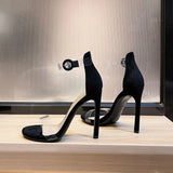 Spring And Autumn New Style Bed Heels Sister Royal Style Transparent Sexy Round-Headed Professional High Heels In