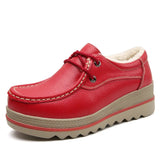 Breakj Student Sports Shoes In Autumn And Winter 2024 Korean Version Of Rocking Shoes Leather Slopes And Casual Shoes Women's Singles