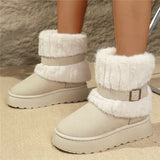 Breakj Snow Boots Women 2025 Winter New Round Head Leisure Bottom Plus Velvet Warm Short-Bodied Cotton