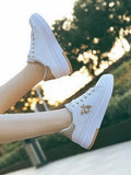 Women Casual Shoes 2022 New Women Sneakers Fashion Breathable PU Leather Platform White Women Shoes Soft Footwears
