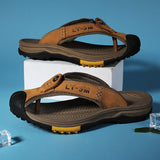 Baotou Flip-Flops Flip-Flops Sandals Male Breathable Light Dad Slippers Daily Household Casual Shoes Korean
