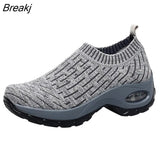 2020 Summer Women Sneakers Fashion Breathable Mesh Casual Shoes Platform Sneakers For Women Black Sock