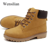 Men Boots PU Outdoor Snow Ankle Boots Male Lace Up Anti-slip Booties British Sneakers Plus Size 46 Zapatos De