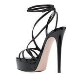 Super High Heel Nightclub Dancing Shoes Large Size Waterproof Platform Banquet Shoes Summer