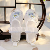 Breakj Embroidered Shoes Girls 'National Style Shoes Performance Shoes Children's Cloth Shoes Ancient Style Han Shoes Performance Ancient Costume