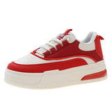 Breakj Small White Shoes Women 2025 Autumn New Casual Fashion Thick-Sed Loose Pastry Plate Shoes Trendy Round Head With