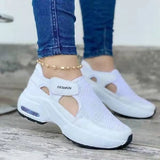 Women Vulcanized Shoes Platform Shoes Woman Solid Color Ladies Shoes Casual Breathable Wedges Ladies Walking
