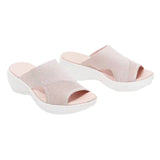 Breakj Slippers Women's 2023 Summer New Flat Bottom Fish Mouth Mesh Leisure Lady Wearing Cold