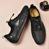 Korean Version Of The New Men's Leather Shoes In Spring Is Breathable, A Lazy Man, A Set Foot, Octopus, Fish And Beans