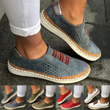 Breathable Hollow Out Sneakers Casual Round Toe Flat Loafers Comfortable Sneakers Female Plus Size Chaussure