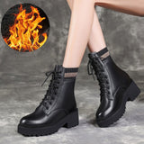 Breakj Boots Women's New Pre-British Branch With Short Boots Fashion Retro Thick Bottom Boots In Fall/Winter