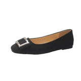 And Autumn Flat Bottom Large Shallow Women's Shoes Black Work Shoes Driving Bean Shoes Ballet Shoes Pregnant Women