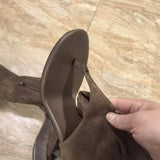 Breakj But Knee-Brown Toe Long Boots Women With High Heel Net Red High-Tender Boots Long-Tlenish