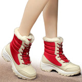 Winter Fur Warm Snow Boots Ladies Warm wool booties Ankle Boot Comfortable Shoes plus size 42 Casual Women Mid