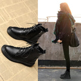 Breakj Women 2025 Autumn Martin Boots Short-Boxed With Coarse And Female Boots Korean