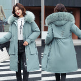 -30 Degrees Women Jacket Long Parkas Female Coat Winter Warm Removable Fur Lining Hooded Winter Jacket Women