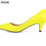 Classic Sexy Pointed Toes 5cm Low Med Kitten High Heels Women Pumps Shoes Spring Brand Design Dress Wedding
