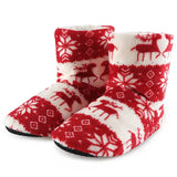 Socks Shoes Woman Home Slippers Christmas Elk Indoor Shoes Warm Contton Slipper Plush Insole Anti-Skid Sole Botas