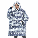 Blanket Men Women Giant Oversize Hoodie Sweatshirt Sweat Hooded Winter Bathrobe Blanket Sherpa Fleece