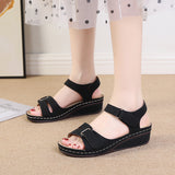 Breakj Thick-Bottomed Velvet Sandals Women Wear Slopes And Large Beach Cool