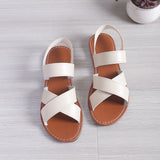 Breakj Style Flat Bottom Open Toe Sandals Female Summer New Comfortable Wear Casual Versatile Plus Size Women's