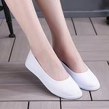 Flat Shoes Low Heels White Women Shoes For Nurse Working Cute Wedge Casual Breathable Footwear Femme Sandalias