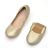 Summer Ladies Flat Shoes Super Soft Gold Ballet Flats Shoes Women Pink Round Toe Classic Solid Dancing Shoes For