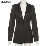 Puss Elegant 2-Piece Sets Women Long Sleeve Blazer+Shorts Matching Suit High Street Office Lady Outfit Casual Work