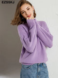 thick dazy oversized wool Sweaters Women 2021 puff sleeve Winter sweater Pullovers Loose Female Warm Basic sweater