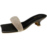 Slippers Women Clear Crystal High Heel Stilettos Sexy Pumps Summer Sandals Shoes Square Toe Ladies Shoes Women Sandals