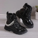 Breakj And Girl Baby Fashion Pocket Martin Boots 2023 New Cute Round Head Side Zipper Short Fashion