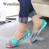 Shoes Women Sandals Clear Shoes transparent shoes Peep Toe Sandalia Feminina Beach Shoes Ladies Slides Sandalias